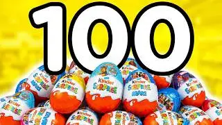 Unboxing Over 100 Kinder Surprise Eggs! HUGE compilation with #asmr sounds!