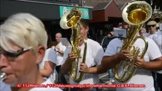 Showharmonie O.B.K Rhenen swingt tijdens reünie optreden.