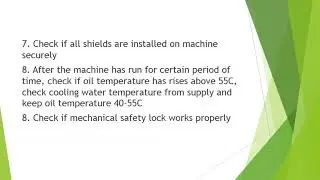 Injection Molding Machine Maintenance
