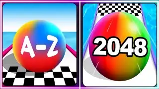 🌈💙 Ball Run 2048 🆚 AZ Run - MAX LEVEL Gameplay iOS,Android Pro Update Walkthrough Mobile Game