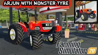FS20 ARJUN 605 MONSTER TYRES || AA KI BNATA || SIRRA KAM KR DIYA TRACTOR KA