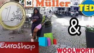 EURO SHOP | Cheap Store | Budget Friendly Shopping in Germany | All for One Euro/OUT DOOR VLOG