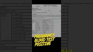 Positive pregnancy blood test report #betahcg #pregnancytest #shortvideo