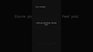 Starve your distractions. Feed your focus. #focus #success #motivation #punk #mindsets #distraction