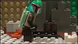 Boba fett vs storm troopers recreated in lego     (Full scene)