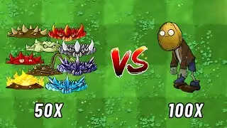 PvZ Fusion Challenge - Spike Fusions Vs Wall Nut Zombie | Difficult Level 5