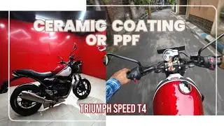 PPF or Ceramic coating.. Triumph speed t4.. #triumph