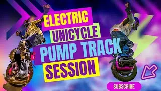 Visiting a pump track on Leaperkim Lynx #EUC #electricunicycle #mentalhealthawareness #acidhouse
