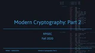 F2020 - Modern Cryptography: Part 2