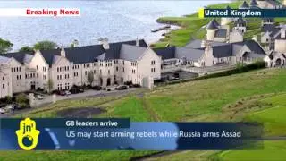 39th G8 summit: US president Barack Obama arrives in Northern Ireland for G8 summit