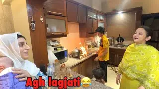 Из-за Абдуллы кухня полыхает 😂 | Сегодня готовим из дерева 😳