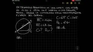 Problema 2 (triangolo rettangolo inscritto in una circonferenza)