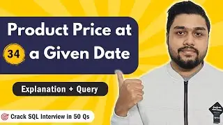 Product Price at a Given Date | Leetcode 1164 | Crack SQL Interviews in 50 Qs  #mysql #leetcode