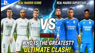 Real Madrid ICONS vs Current Stars:  FC 26 Gameplay  Icons vs Stars