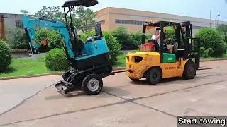 1Ton mini excavator with trailer