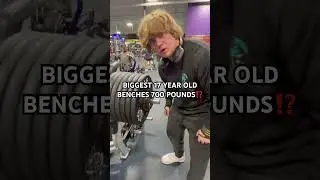 BIGGEST 17 YEAR OLD BENCHES 700 POUNDS⁉️ #gym #benchpress #gymbro #weightlifting #gymshorts #shorts