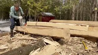 Hand Hewing/ &Eacute;quarrissage &agrave; la Doloire #axe #woodworking #timberframe #bushcraft #outdoors #wood