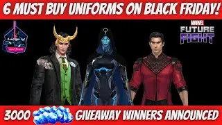 3000 Crystals Giveaway Winners ! 6 Must Have Uniforms on Black Friday 2021 - Marvel Future Fight 7.6