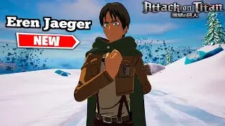 *NEW* EREN JAEGER SKIN GAMEPLAY - FORTNITE X ATTACK ON TITAN - SPECIAL OPERATIONS SQUAD SET