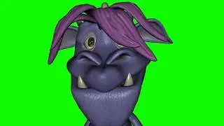 FREE HD Green Screen HAPPY MONSTER ANIMATION