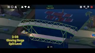 Poly Bridge 2 - Glowing Gorge - Split Level (2-08)