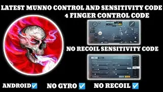 MUNNO GAMING CONTROL CODE AND SENSITIVITY CODE 4 FINGER LAYOUT STAR RAJ BGMI