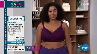 Rhonda Shear 2pack Molded Cup Bra with Back Closure