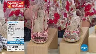 LifeStride Socialite Wedge Slingback Sandal