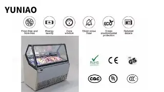 High Performance Ice Cream Freezer Gelato Showcase Cabinet Ice Cream Chest Freezer Display Freezer