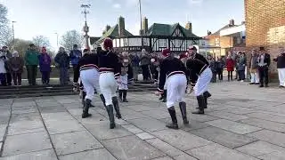 Handsworth sword dancers perform their traditional dance at Woodhouse Cross, Boxing Day 2022
