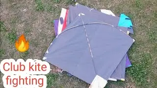 Amazing club kite fighting !! Kite flying from ground !!