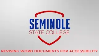 Revising Word Documents for Accessibility