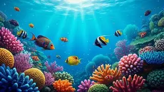 Underwater Relaxation 🐠 Exotic Coral Reef Fish | Gentle Piano & Ocean Ambient Healing