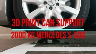 3D Printed 3DMaterials SuperRigid 4cm x 4cm Lattice Can Support Weight of 2,000 kg Mercedes S-500