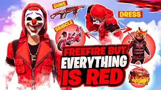 Free Fire But Everything is Red Solo Vs Squad Challenge - Garena Free Fire Max