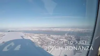 Juist trip in a Beech Bonanza -iced runway approach, no brakes!-