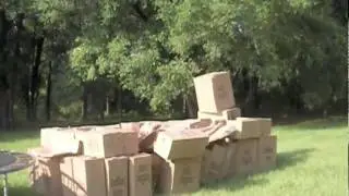 Cardboard destruction of boxes!