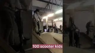 1000 scooter kids @ skatepark / world war z / skateboarders worst nightmare? #skate  #snakes #shorts