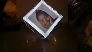 Rotating led cube at Rajaveer photo printing