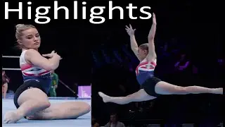 Ruby Evans United Kingdom Highlights Floor FX Podium Training 2023 World Championships Slow Motion