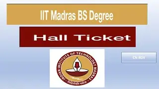HALL TICKET RELASED QUALIFIER EXAM | Things to Carry on Exam Day | IIT MADRAS BS DEGREE #iitmadras
