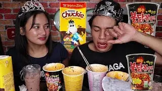 Samyang Fire Noodles and Chuckie Chocolate MUKBANG (Hindi ko kinaya!!!)