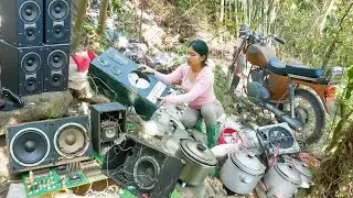 Hands and Sharp Skills as a Mechanical Girl Restores Abandoned Electrical Devices