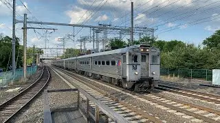 NJ Transit GE Arrow III MU Action Between Princeton Junction & Hamilton on The NEC (5/31/22)