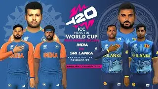 Playing T20 WC 24 in RC24 |IND vs SL | with official jerseys |English commentary| 🔥🔥