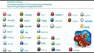 Dragonvale - All Dragon Eggs + New Bone Skin Egg