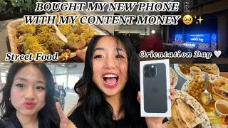 Bought New Phone With Content Money ✨🥹|Orientation Day 🤍|Street Food😛|