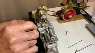 PM Research Engine Lathe running on PM Research Steam Engine #3