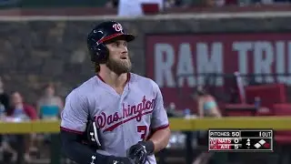 WSH@ARI: Harper doubles to extend hit streak to 14