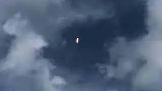 SpaceX Rocket Launch with First Stage Booster Landing & Sonic Boom